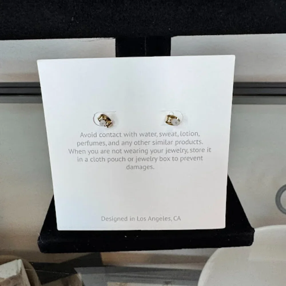 NWT Ettika Island Vibe Gold Palm Leaf Earrings